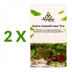 Promo 2 X Ayura herbal ceai cu Ganoderma, Matcha si Pandan